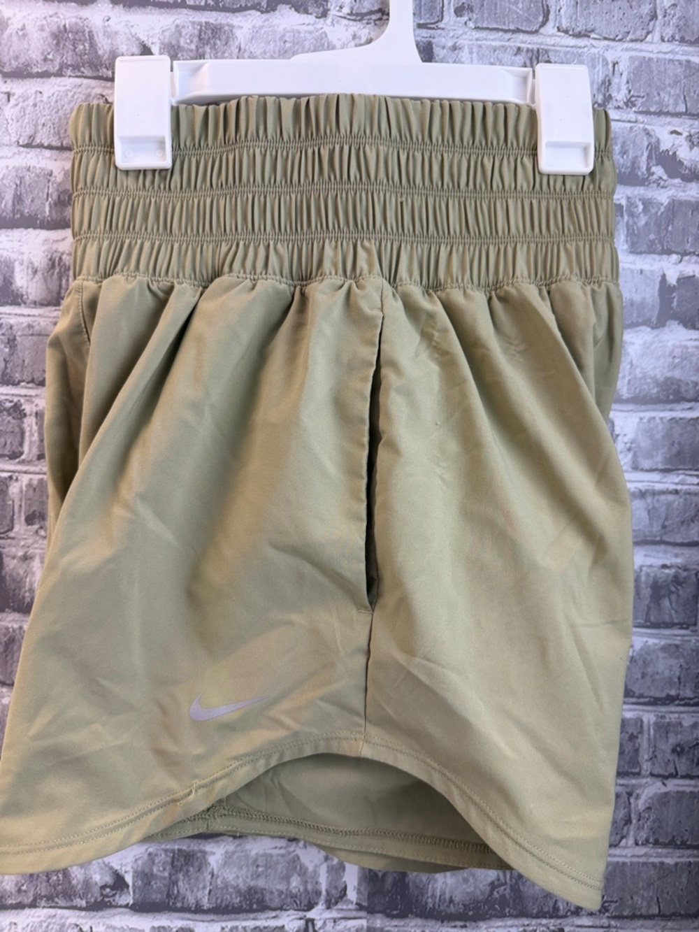 Nike‎ Light Olive Green Athletic Shorts with Elastic Waistband